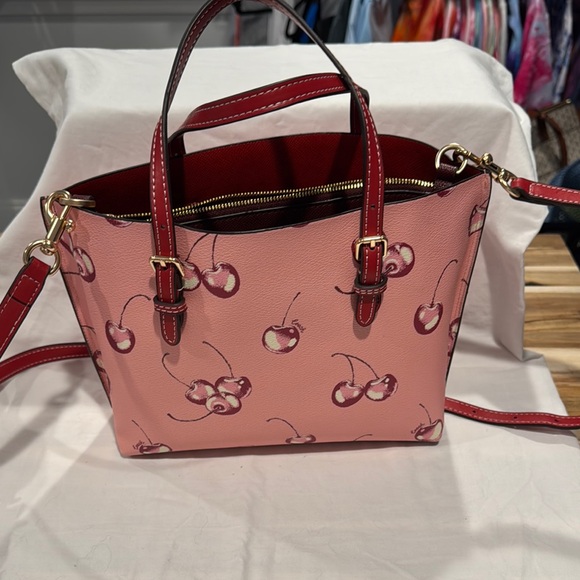 Coach Pink Cherry Pattern Satchel - Picture 3 of 4